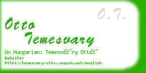 otto temesvary business card